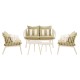ASTRID Set Σαλόνι Κήπου 5τεμ, PP - Μέταλλο Cream, Μαξιλάρια Sandy Green ASTRID Set Σαλόνι Κήπου 5τεμ, PP - Μέταλλο Cream, Μαξιλάρια Sandy Green