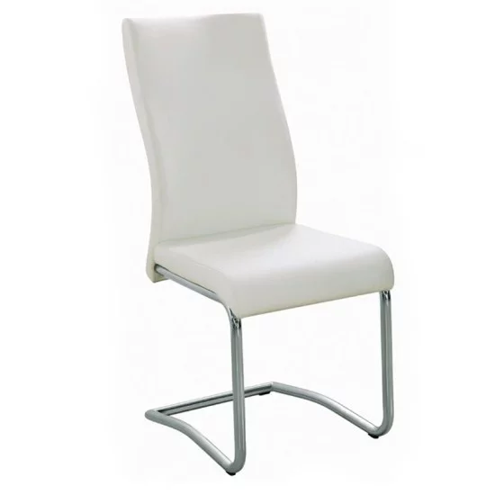BENSON Καρέκλα Μέταλλο Χρώμιο, PVC Cream BENSON Καρέκλα Μέταλλο Χρώμιο, PVC Cream
