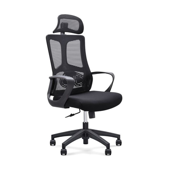 BF8600 Πολυθρόνα Γραφείου Διευθυντή, Mesh Μαύρο, Ύφασμα Μαύρο BF8600 Πολυθρόνα Γραφείου Διευθυντή, Mesh Μαύρο, Ύφασμα Μαύρο