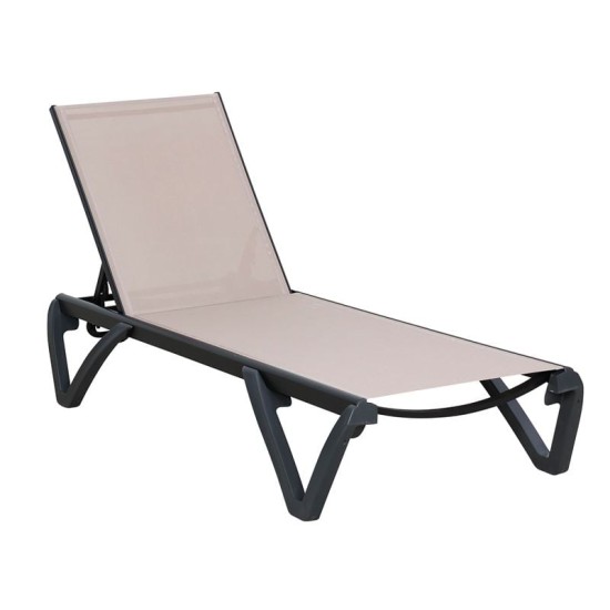 CAPRI K/D Ξαπλώστρα Αλουμίνιο Μαύρο, PP-UV Μαύρο - Textilene Cappuccino CAPRI K/D Ξαπλώστρα Αλουμίνιο Μαύρο, PP-UV Μαύρο - Textilene Cappuccino