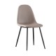 CELINA Καρέκλα Μέταλλο Βαφή Μαύρο, Pvc Cappuccino -  45x54x85cm
