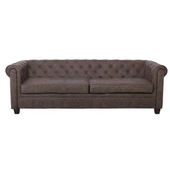CHESTERFIELD Newport Kαναπές 3Θέσιος Σαλονιού - Καθιστικού, Ύφασμα Antique Look Καφέ CHESTERFIELD Newport Kαναπές 3Θέσιος Σαλονιού - Καθιστικού, Ύφασμα Antique Look Καφέ