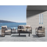 CITY Living Set Σαλόνι Καθιστικό Κήπου - Βεράντας Alu Ανθρακί - Μπεζ