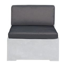 CONCRETE Set Μαξιλάρια Καρέκλας, Γκρι Ύφασμα Water Repellent - 2 Tεμάχια