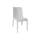 DAFNE Καρέκλα Τραπεζαρίας Κήπου Στοιβαζόμενη, PP Rattan Look UV Protection, Άσπρο -  46x55x85cm