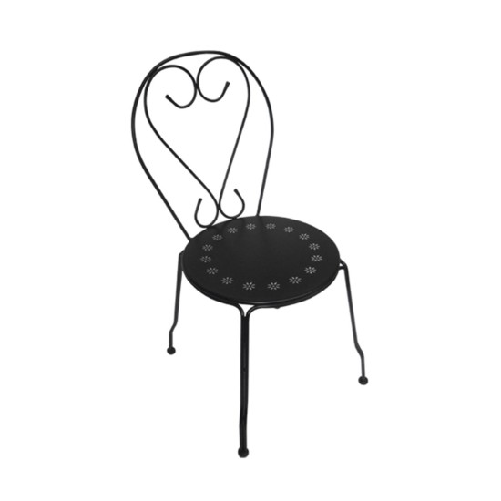 BISTRO Καρέκλα Μέταλλο Βαφή Μαύρο -  41x48x90cm