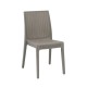 DAFNE Καρέκλα Τραπεζαρίας Κήπου Στοιβαζόμενη, PP Rattan Look UV Protection, Tortora -  46x55x85cm