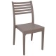 OLIMPIA Καρέκλα Τραπεζαρίας Κήπου Στοιβαζόμενη, PP - UV Protection, Απόχρωση Tortora -  46x52x86cm