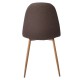 CELINA Καρέκλα Μέταλλο Βαφή Φυσικό, Ύφασμα Καφέ -  45x54x85cm