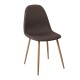 CELINA Καρέκλα Μέταλλο Βαφή Φυσικό, Ύφασμα Καφέ -  45x54x85cm