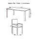BALENO Set Τραπεζαρία Κήπου: Τραπέζι + 4 Πολυθρόνες Μέταλλο Ανθρακί - Wicker Mixed Grey -  Table:110x60x71 Seat:53x58x77