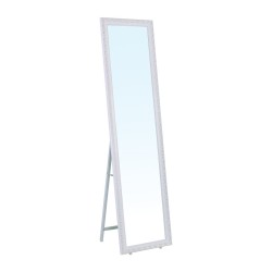 MIRROR Καθρέπτης Δαπέδου Τοίχου Ξύλινος Antique White -  39x2,5x148cm