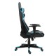 BF9050 Gaming Πολυθρόνα Γραφείου, Ανάκλιση Πλάτης έως 90°, Pu Μαύρο - Μπλε -  67x69x124/134cm