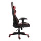 BF9050 Gaming Πολυθρόνα Γραφείου, Ανάκλιση Πλάτης έως 90°, Pu Μαύρο - Κόκκινο -  67x69x124/134cm