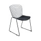 SAXON Καρέκλα Στοιβαζόμενη Μέταλλο Βαφή Μαύρο, Μαξιλάρι Μαύρο -  60x61x83cm