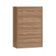 CALIBER Συρταριέρα με 5 Συρτάρια - Απόχρωση Sonoma Oak -  80x39x120cm