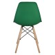 ART Wood Kαρέκλα Τραπεζαρίας - Κουζίνας, Πόδια Οξιά, Κάθισμα PP Πράσινο - 1 Step K/D -  46x52x82cm