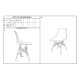 ART Wood Kαρέκλα Τραπεζαρίας - Κουζίνας, Πόδια Οξιά, Κάθισμα PP Σιέλ - 1 Step K/D -  46x52x82cm