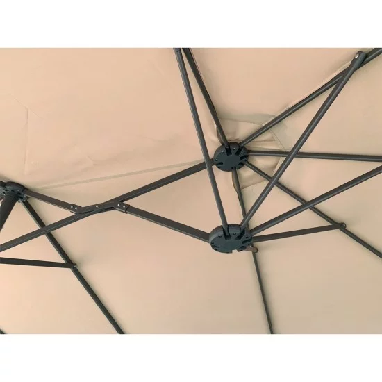 ΟΜΠΡΕΛΑ Oval Σκελετός Μέταλλο Βαφή Ανθρακί - Ύφασμα Μπεζ ΟΜΠΡΕΛΑ Oval Σκελετός Μέταλλο Βαφή Ανθρακί - Ύφασμα Μπεζ