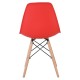 ART Wood Καρέκλα Τραπεζαρίας - Κουζίνας, Πόδια Οξιά, Κάθισμα PP Κόκκινο - 1 Step K/D -  46x52x82cm