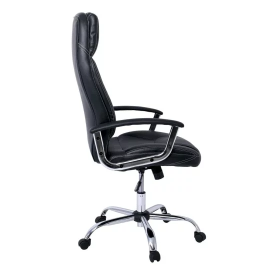 BF5700 Πολυθρόνα Διευθυντή Μέταλλο Χρώμιο, Pu Μαύρο BF5700 Πολυθρόνα Διευθυντή Μέταλλο Χρώμιο, Pu Μαύρο
