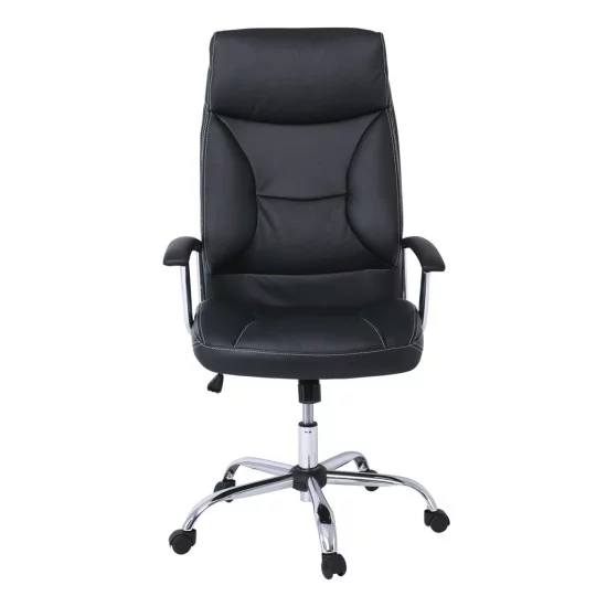 BF5700 Πολυθρόνα Διευθυντή Μέταλλο Χρώμιο, Pu Μαύρο BF5700 Πολυθρόνα Διευθυντή Μέταλλο Χρώμιο, Pu Μαύρο