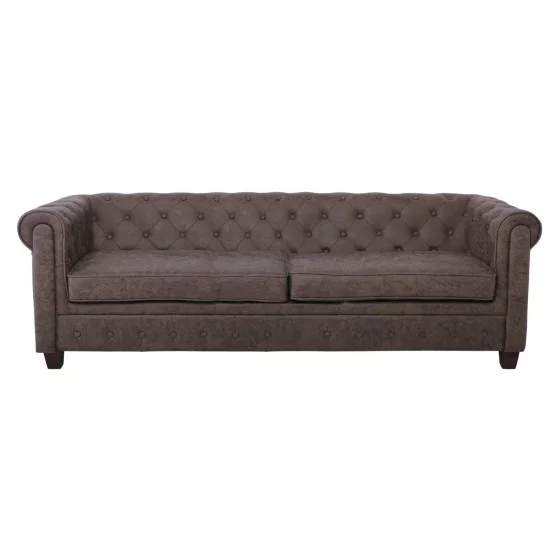 CHESTERFIELD Newport Kαναπές 3Θέσιος Σαλονιού - Καθιστικού, Ύφασμα Antique Look Καφέ CHESTERFIELD Newport Kαναπές 3Θέσιος Σαλονιού - Καθιστικού, Ύφασμα Antique Look Καφέ