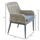 HAVANA Πολυθρόνα Τραπεζαρίας Κήπου-Βεράντας, ALU - Wicker Grey Brown, Μαξιλάρι Ανθρακί HAVANA Πολυθρόνα Τραπεζαρίας Κήπου-Βεράντας, ALU - Wicker Grey Brown, Μαξιλάρι Ανθρακί