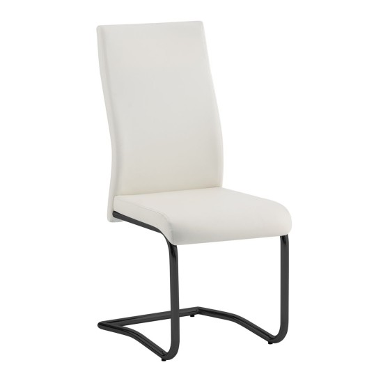 BENSON Καρέκλα Μέταλλο Βαφή Μαύρο, PVC Cream -  46x52x97cm