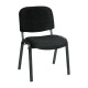 SIGMA Καρέκλα Στοιβαζόμενη Γραφείου Επισκέπτη, Μέταλλο Βαφή Μαύρο, Ύφασμα Μαύρο -  55x60x79cm / Σωλ.35x16/1mm