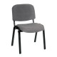 SIGMA Καρέκλα Στοιβαζόμενη Γραφείου Επισκέπτη, Μέταλλο Βαφή Μαύρο, Ύφασμα Γκρι -  55x60x79cm / Σωλ.35x16/1mm