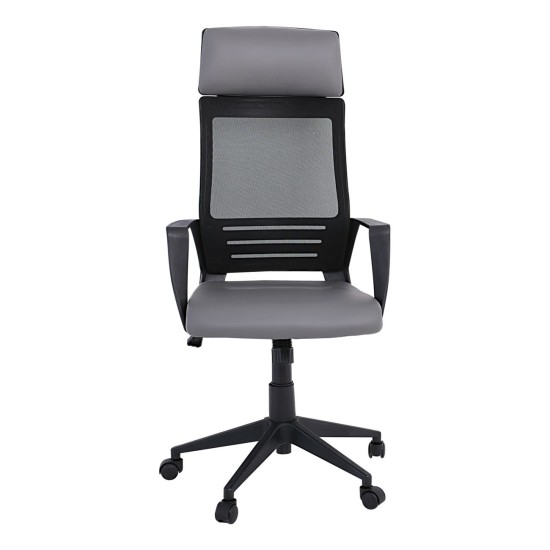 BF2500 Πολυθρόνα Γραφείου Διευθυντή Mesh Μαύρο - Pu Γκρι BF2500 Πολυθρόνα Γραφείου Διευθυντή Mesh Μαύρο - Pu Γκρι