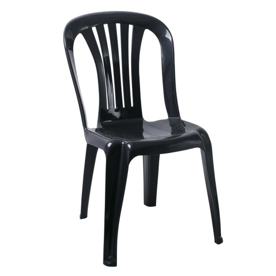 IRIDE Καρέκλα Στοιβαζόμενη, ΡΡ Ανθρακί -  48x55x84cm