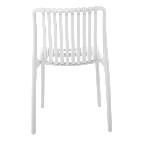MODA Καρέκλα-Pro Στοιβαζόμενη PP - UV Protection, Απόχρωση Άσπρο -  48x57x80cm