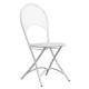 RONDO Καρέκλα Πτυσσόμενη, Μέταλλο Mesh Βαφή Άσπρο -  42x54x85cm
