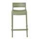 SERENA Σκαμπό Bar PP - UV Πράσινο, Στοιβαζόμενο Ύψος Καθίσματος 65cm -  50x50x65/90cm