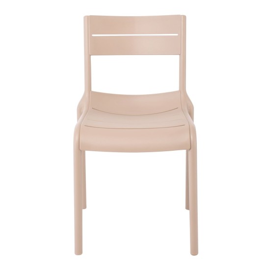 SERENA Καρέκλα, Στοιβαζόμενη PP - UV Cappuccino -  51x56x82cm