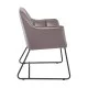 POLLY Πολυθρόνα Μέταλλο Βαφή Μαύρο, Ύφασμα Suede Cappuccino POLLY Πολυθρόνα Μέταλλο Βαφή Μαύρο, Ύφασμα Suede Cappuccino
