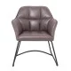POLLY Πολυθρόνα Μέταλλο Βαφή Μαύρο, Ύφασμα Suede Cappuccino POLLY Πολυθρόνα Μέταλλο Βαφή Μαύρο, Ύφασμα Suede Cappuccino