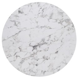 HPL (High Pressure Laminated) Επιφάνεια Τραπεζιού Απόχρωση White Marble, Εξωτερικού χώρου -  Φ70cm/12mm