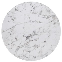 HPL (High Pressure Laminated) Επιφάνεια Τραπεζιού Απόχρωση White Marble, Εξωτερικού χώρου -  Φ80cm/12mm