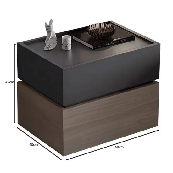 VANITY Κομοδίνο, Αποχρώσεων Sonoma Oak - Grey, με Αποσπώμενα χρωματικά Μέρη VANITY Κομοδίνο, Αποχρώσεων Sonoma Oak - Grey, με Αποσπώμενα χρωματικά Μέρη