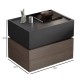 VANITY Κομοδίνο, Αποχρώσεων Sonoma Oak - Grey, με Αποσπώμενα χρωματικά Μέρη