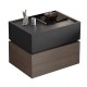 VANITY Κομοδίνο, Αποχρώσεων Sonoma Oak - Grey, με Αποσπώμενα χρωματικά Μέρη