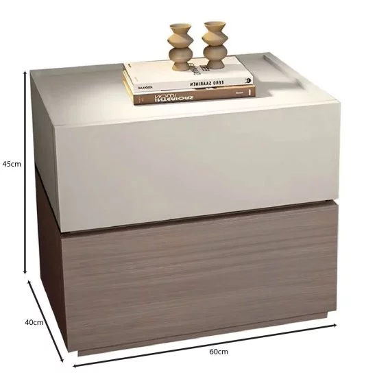 VANITY Κομοδίνο, Αποχρώσεων Sonoma Oak - Cream, με Αποσπώμενα χρωματικά Μέρη VANITY Κομοδίνο, Αποχρώσεων Sonoma Oak - Cream, με Αποσπώμενα χρωματικά Μέρη