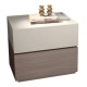 VANITY Κομοδίνο, Αποχρώσεων Sonoma Oak - Cream, με Αποσπώμενα χρωματικά Μέρη