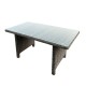 ARIZONA Τραπέζι Dining Βεράντας - Κήπου ALU, Wicker Grey Brown, Γυαλί Tempered 5mm ARIZONA Τραπέζι Dining Βεράντας - Κήπου ALU, Wicker Grey Brown, Γυαλί Tempered 5mm