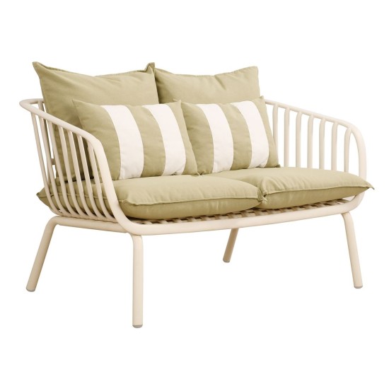ASTRID Set Σαλόνι Κήπου 5τεμ, PP - Μέταλλο Cream, Μαξιλάρια Sandy Green ASTRID Set Σαλόνι Κήπου 5τεμ, PP - Μέταλλο Cream, Μαξιλάρια Sandy Green