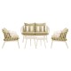 ASTRID Set Σαλόνι Κήπου 5τεμ, PP - Μέταλλο Cream, Μαξιλάρια Sandy Green ASTRID Set Σαλόνι Κήπου 5τεμ, PP - Μέταλλο Cream, Μαξιλάρια Sandy Green