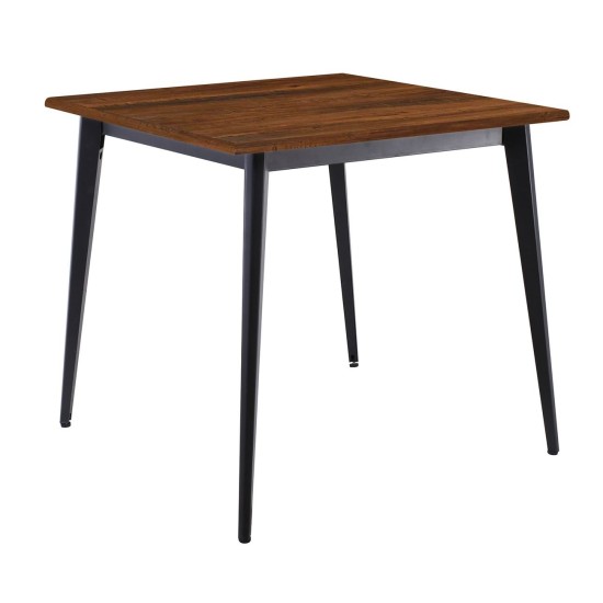 VIDAL Τραπέζι Μέταλλο Βαφή Μαύρο, Επιφάνεια 80x80cm/16mm Contract Sliq Walnut VIDAL Τραπέζι Μέταλλο Βαφή Μαύρο, Επιφάνεια 80x80cm/16mm Contract Sliq Walnut